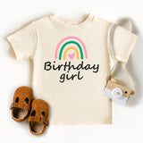 Rainbow Birthday Girl T-Shirt, Birthday Party Shirt, First Birthday Shirt, Birthday Baby Tee
