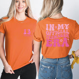 In My Official Teenager Era T-Shirt, 13'th Birthday Shirt, Thirteen Years Old Tee