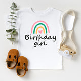 Rainbow Birthday Girl T-Shirt, Birthday Party Shirt, First Birthday Shirt, Birthday Baby Tee