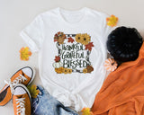 Grateful Thankful Blessed, Thanksgiving Teacher Shirt, Thanksgiving Shirt, Thanksgiving Tee, Fall Shirt, Thanksgiving Gift, Thankful T-Shirt - Nesta Tees