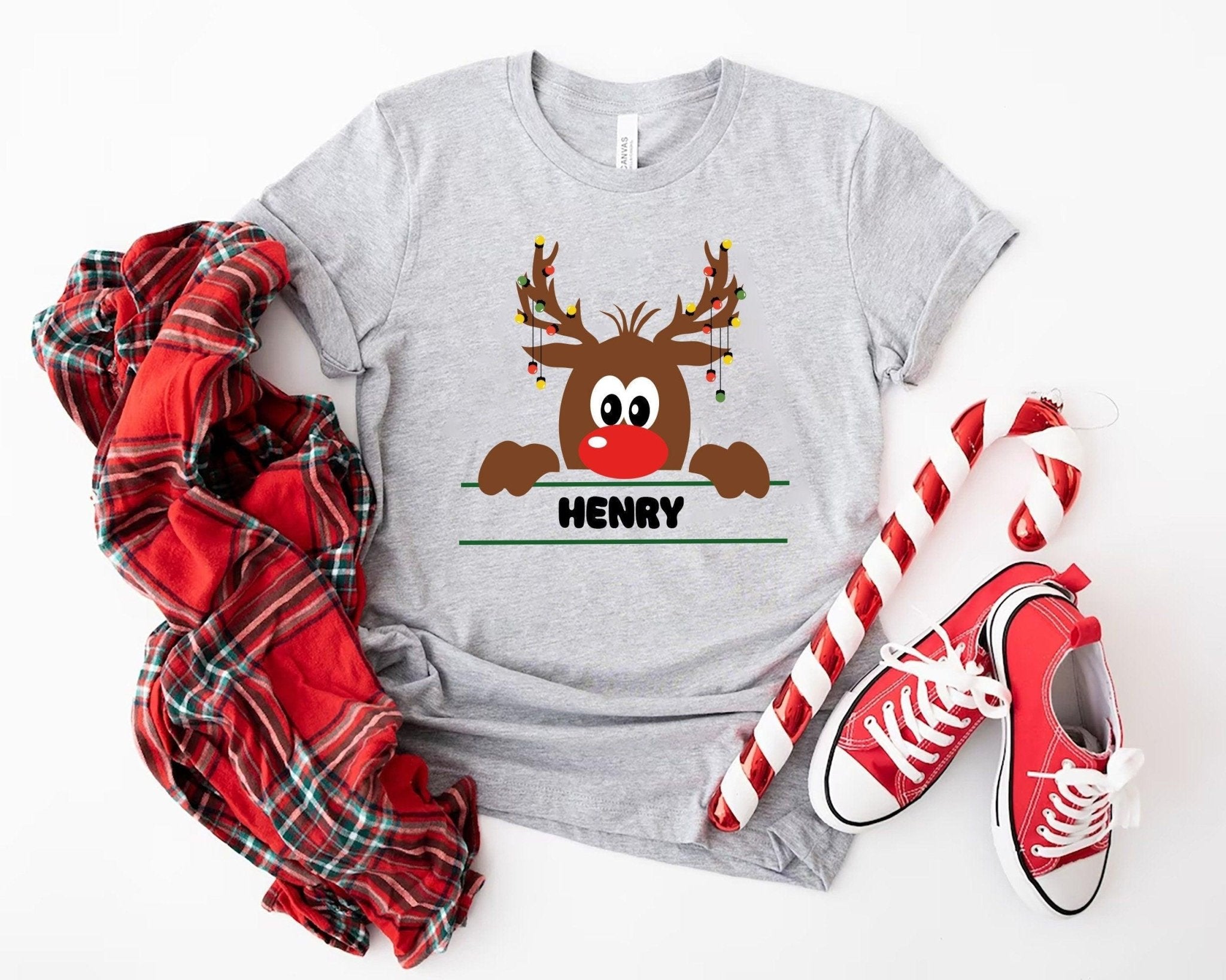 Family Christmas Shirts, Custom Dear Shirts, Family Matching Shirt, Family Reunion Shirt, Matching Group Christmas Shirts, Christmas Party - Nesta Tees