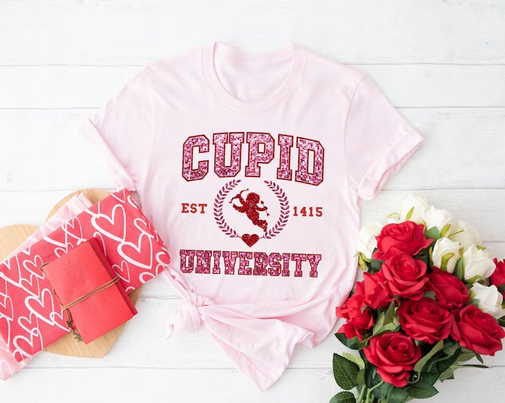 Cupid University Sweatshirt, Cute Valentine's Day Shirt, Funny College Sweatshirt, Love Crewneck Sweatshirt, Cupid Sweater - Nesta Tees