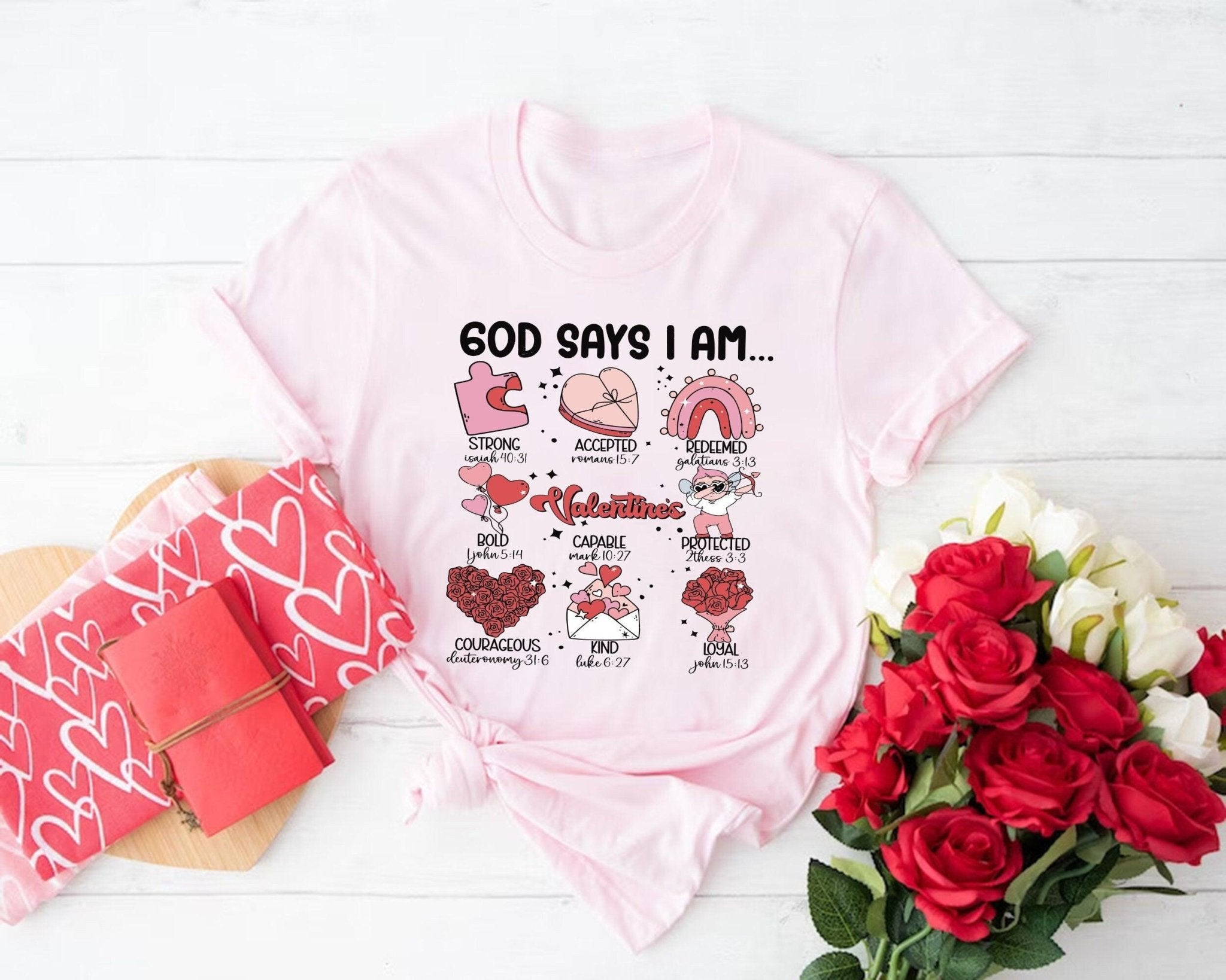 God Says I Am Valentines Shirt, Christian Valentine's Day Sweatshirt, Religious Saying Valentine Shirts, Self Love Clothing Hoodie, Love Tee - Nesta Tees
