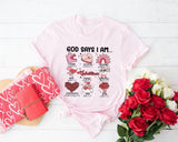 God Says I Am Valentines Shirt, Christian Valentine's Day Sweatshirt, Religious Saying Valentine Shirts, Self Love Clothing Hoodie, Love Tee - Nesta Tees