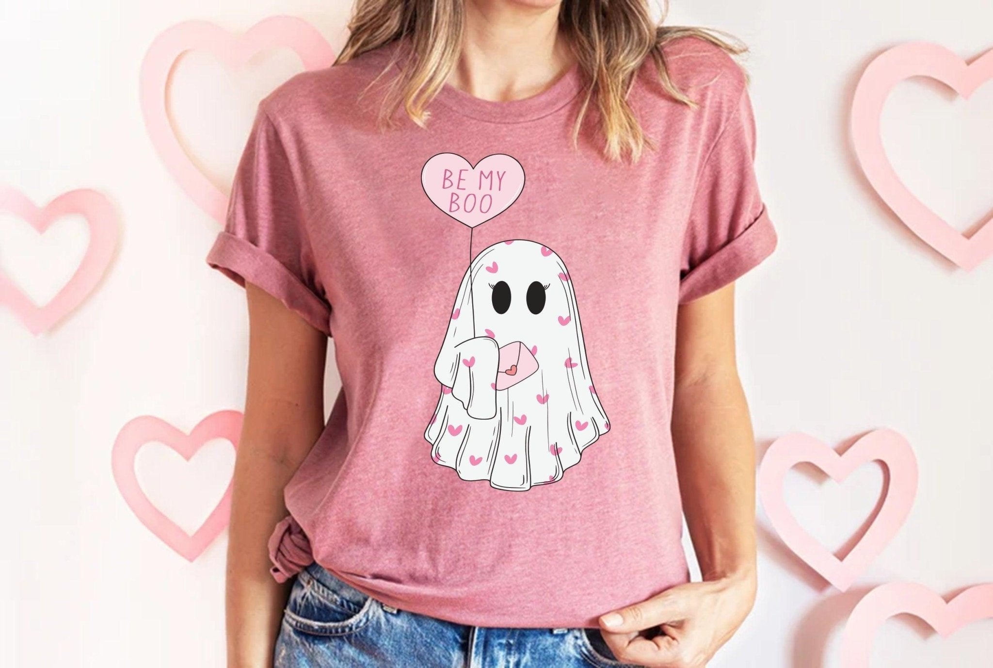 Be My Boo Sweatshirt, Ghost Sweater, Valentines Day Hoodie, XOXO Sweatshirt, Women Valentines Day Sweatshirt, Heart Sweatshirt - Nesta Tees