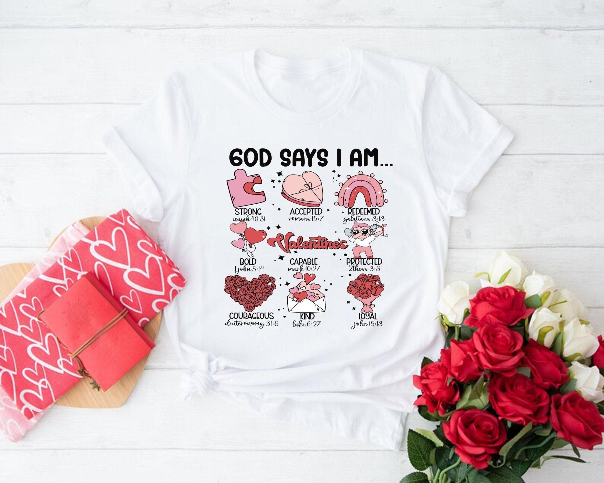 God Says I Am Valentines Shirt, Christian Valentine's Day Sweatshirt, Religious Saying Valentine Shirts, Self Love Clothing Hoodie, Love Tee - Nesta Tees