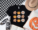 Retro Daisy Pumpkin Fall Season Shirt - Nesta Tees