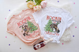 Rockin' Around The Christmas Tree Shirt, Retro Christmas Western Shirt, Cowboy Christmas Shirt, Cowgirl Christmas, Country Christmas Shirt - Nesta Tees