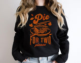 Pie for Two Please T-Shirt, Thanksgiving Pregnancy Announcement Sweatshirt - Nesta Tees