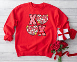 Xoxo Sweatshirt, Valentines Day Sweatshirt, Valentine Crewneck Hoodie, Sparkly Xoxo Sweatshirt, Valentines Day Gift, Xoxo Hoodie - Nesta Tees