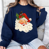 Christmas Santa Head Sweatshirt, Santa Claus Shirt, Ho Ho Ho Santa Shirt