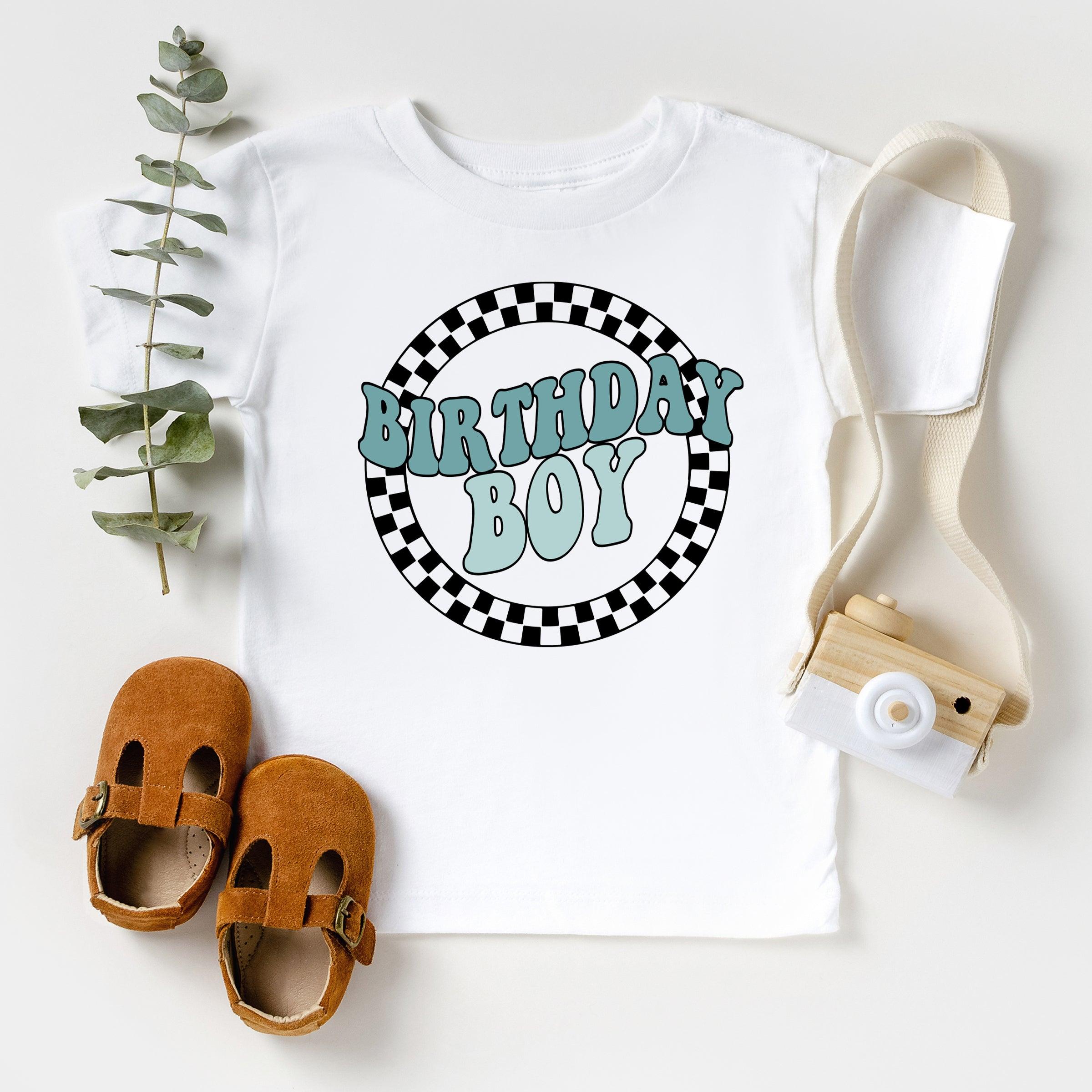 Checkerboard Birthday Boy Shirt, Race Birthday Boy Shirt, Toddler Birthday Tee - Nesta Tees