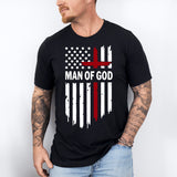 Man Of God T-Shirt, Religious Flag Shirt, Christian Father Shirt