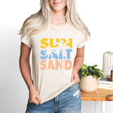 Sun Salt Sand T-Shirt, Beach Shirt, Summer Vacation Shirt, Sea Shirt, Beach Vibes Shirt