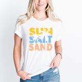 Sun Salt Sand T-Shirt, Beach Shirt, Summer Vacation Shirt, Sea Shirt, Beach Vibes Shirt