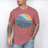 Happiness Comes in Waves Shirt, Cruise Vacation T-shirt, Surfing Shirt, Beach T Shirt