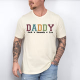 Daddy T-Shirt, Dad Shirt with Kids Names Tee, Custom Dad Shirt, New Dad Shirt