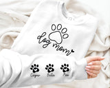 Custom Dog Mama Paw Shirt, Dog Name Mom Shirt, Dog Mom Shirt