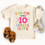 This Girl Is Now 10 Double Digits T-Shirt, 10'th Birthday Shirt, Birthday Girl Tee - Nesta Tees