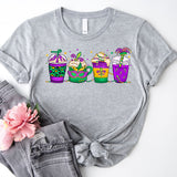 Mardi Gras Drink Shirt, Mardi Gras Drinking Party Sweatshirt, Wine Mardi Gras Beads Shirt