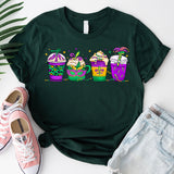 Mardi Gras Drink Shirt, Mardi Gras Drinking Party Sweatshirt, Wine Mardi Gras Beads Shirt