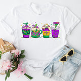 Mardi Gras Drink Shirt, Mardi Gras Drinking Party Sweatshirt, Wine Mardi Gras Beads Shirt