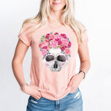 October Breast Cancer Awareness Skeleton Shirt, In October We Wear Pink Floral Shirt