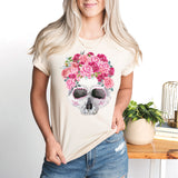 October Breast Cancer Awareness Skeleton Shirt, In October We Wear Pink Floral Shirt