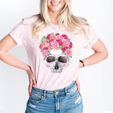 October Breast Cancer Awareness Skeleton Shirt, In October We Wear Pink Floral Shirt