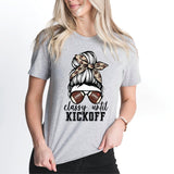 Football Mom T-Shirt, Leopard Football Shirt, Football Girl Tee, Football Mama Shirt