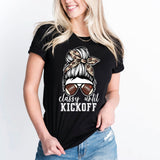 Football Mom T-Shirt, Leopard Football Shirt, Football Girl Tee, Football Mama Shirt