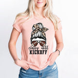 Football Mom T-Shirt, Leopard Football Shirt, Football Girl Tee, Football Mama Shirt