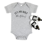 It’s My Half Birthday Onesie, Baby Birthday Onesie, Half Birthday Shirt, Six Month Onesie