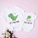 I'm A New Mom and She Is With Me T-Shirts, Mom and Baby Shirts, Mama and Me Tees