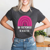 Breast Cancer Awareness T-Shirt, In October We Wear Pink Shirt, Cancer Awareness Month Tee