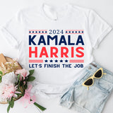 Kamala Harris Shirt, Kamala Harris Let's Finish The Job Shirt