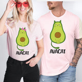 Avocado Cat Couple T-Shirt, Avacat Shirt, Cute Cat Shirt