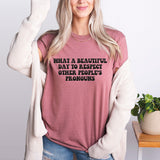 What A Beautiful Day To Respect Other People's Pronouns T-Shirt, LGBTQ+ Shirt, Pride Tee