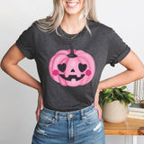 Pink Pumpkin Shirt, Breast Cancer Awareness Shirt, In October We Wear Pink Shirt