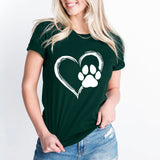 Paw Heart Shirt, Dog Lover Shirt, Dog Heart Shirt, Pet Love Shirt