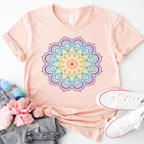 Mandala Chakra Shirt, Spiritual Shirt, Yoga Heart Shirt, Namaste Yoga Poses Shirt