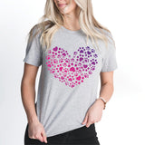 Cat Paws Heart Shirt, Pet Lover Shirt, Paw Heart T-Shirt, Animal Lover Shirt