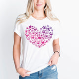 Cat Paws Heart Shirt, Pet Lover Shirt, Paw Heart T-Shirt, Animal Lover Shirt