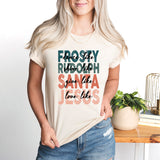 Dance Like Frosty, Shine Like Rudolf, Give Like Santa, Love Like Jesus T-shirt