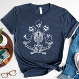 Skeletons Yoga T-Shirt, Meditation Shirt, Yoga Lover Tee, Namaste Shirt, Yoga Lover Shirt