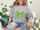 Teacher St. Patrick Coquette Pencil Bow Shirt, Lucky Teacher Sweatshirt, Lucky Teacher T-Shirt