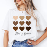 Black Is Beautiful Heart Shirt, Black History Month T-Shirt, Support Black Pride Sweater