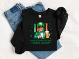 Make St Patrick's Day Great Again Shirt, Funny St Patty's Day with Trump Shirt