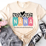 Nana Shirt With Grandkids Names, Custom Grandma Shirt, Personalized Nana T-Shirt