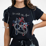 Go With The Flow Shirt, Cardiology Sonographer Shirt